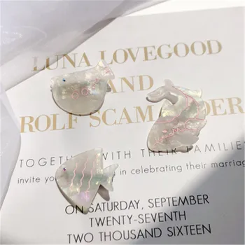 

New Acetate Plate Jewelry Japan And South Korea Cute Hair Clip Girl Heart Shark Puffer Fish Hair Clips Hair Accessories