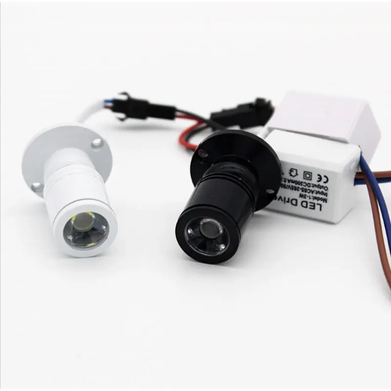 LED Spotlights Mini led ceiling Down lights 1W 3W AC85-265v 12V Surface Mounted Light bulbs for cabinet counter showcase