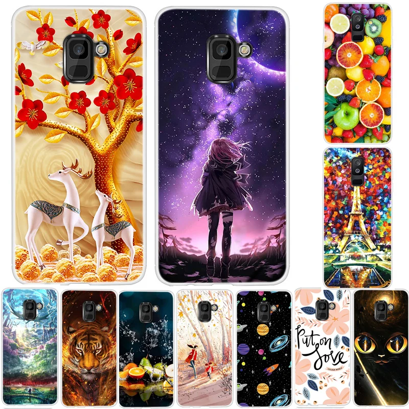 A6 A8 2018 чехол милый кот Мягкий гелеобразный чехол-накладка для samsung Galaxy плюс A600 A600F