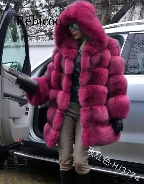 Новое модное женское пальто, длинное пальто из искусственного меха норки, пальто с капюшоном размера плюс, женская зимняя одежда, Дамская Шуба
