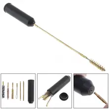 Карманный размер комплект для чистки пистолета ручной пистолет стержень щетка с прочный пластиковый чехол для хранения для чистящих средств