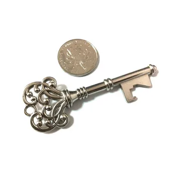 

1000pcs/lot Classic Creative Wedding Favors Party Gifts Antique Bronze Skeleton Key Beer Bottle Opener with Ring