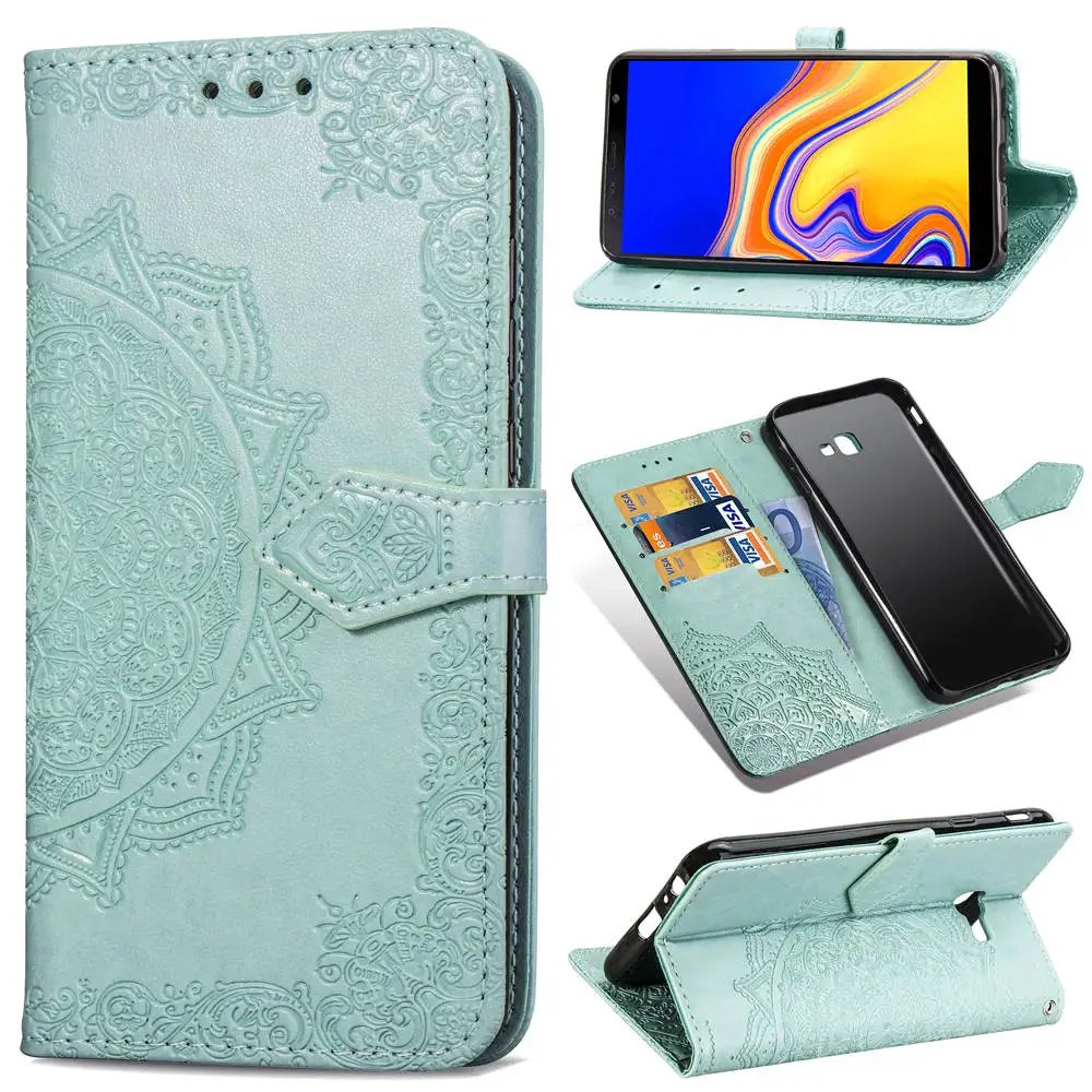 Кожаный чехол бумажник с откидной крышкой для Samsung Galaxy J2 J3 J4 J5 J6 J7 J8 A7 A9 A6S A8S S6 S7 S8 S9
