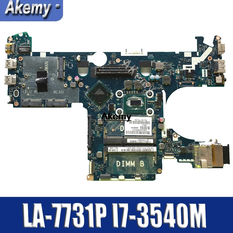 

QAM00 LA-7731P I7-3540M FOR Dell latitude E6230 Laptop Motherboard CN-0WYWKH 0WYWKH WYWKH mainboard