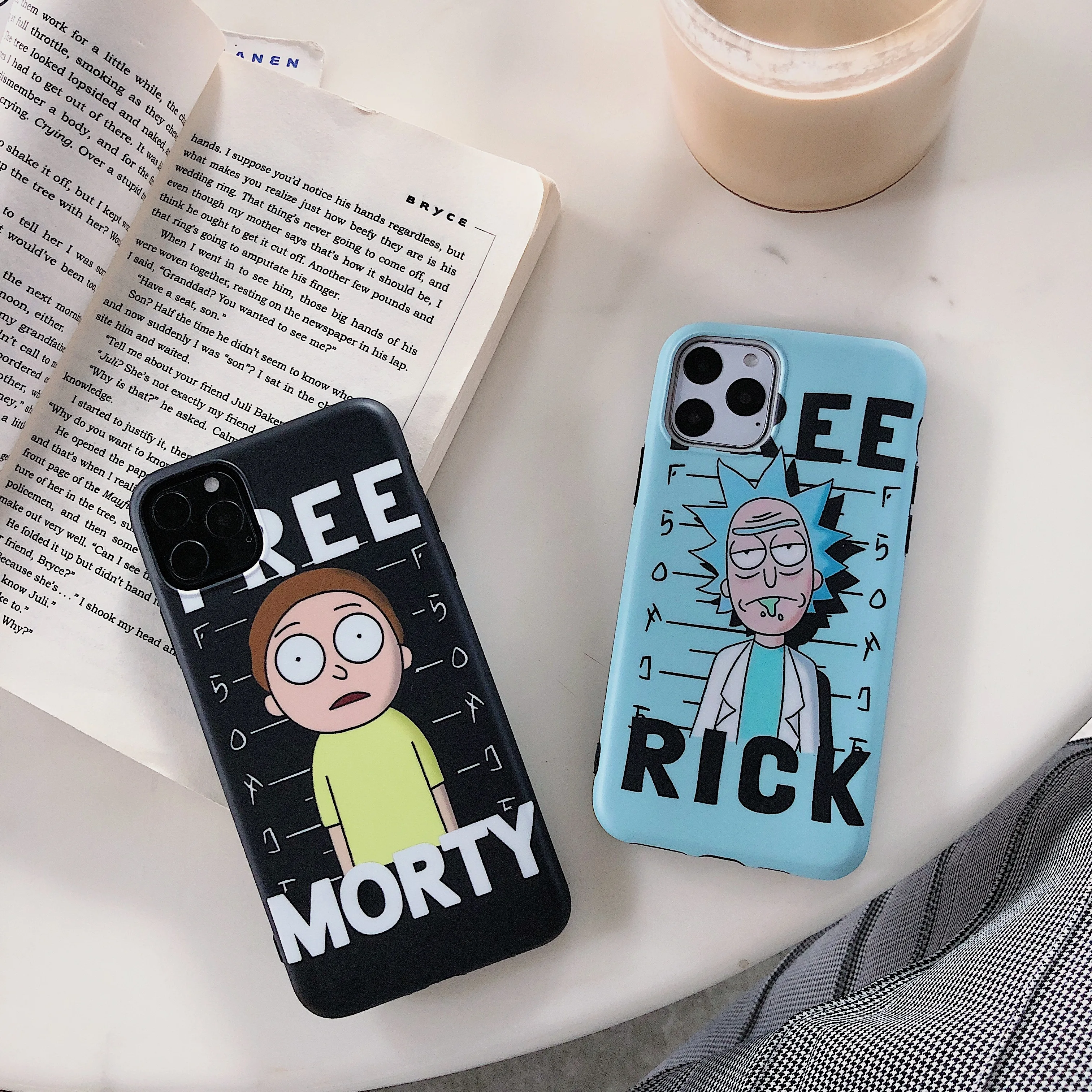 Милый чехол Rick And Morty с рисунком аниме, силиконовый чехол для телефона iphone 7 8, чехол для iphone xs max 11 pro xr xs max, чехол для пары