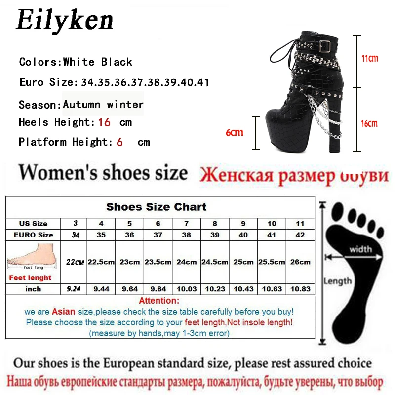 Eilyken/2021 г. Зимние Модные женские ботинки с заклепками и цепочкой Ботинки для