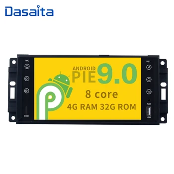 

7" HD Digital Touch Screen Android 9.0 Double Din Car GPS Radio Player for Jeep Chrysler Dodge with Octa Core 4G RAM 32G ROM