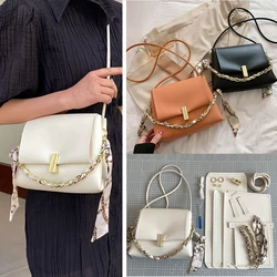 DIY Handmade PU Shoulder Strap Handbag Bag Set Leather Vintage Retro Messenger Bag Woven Set Women Bag Accessories