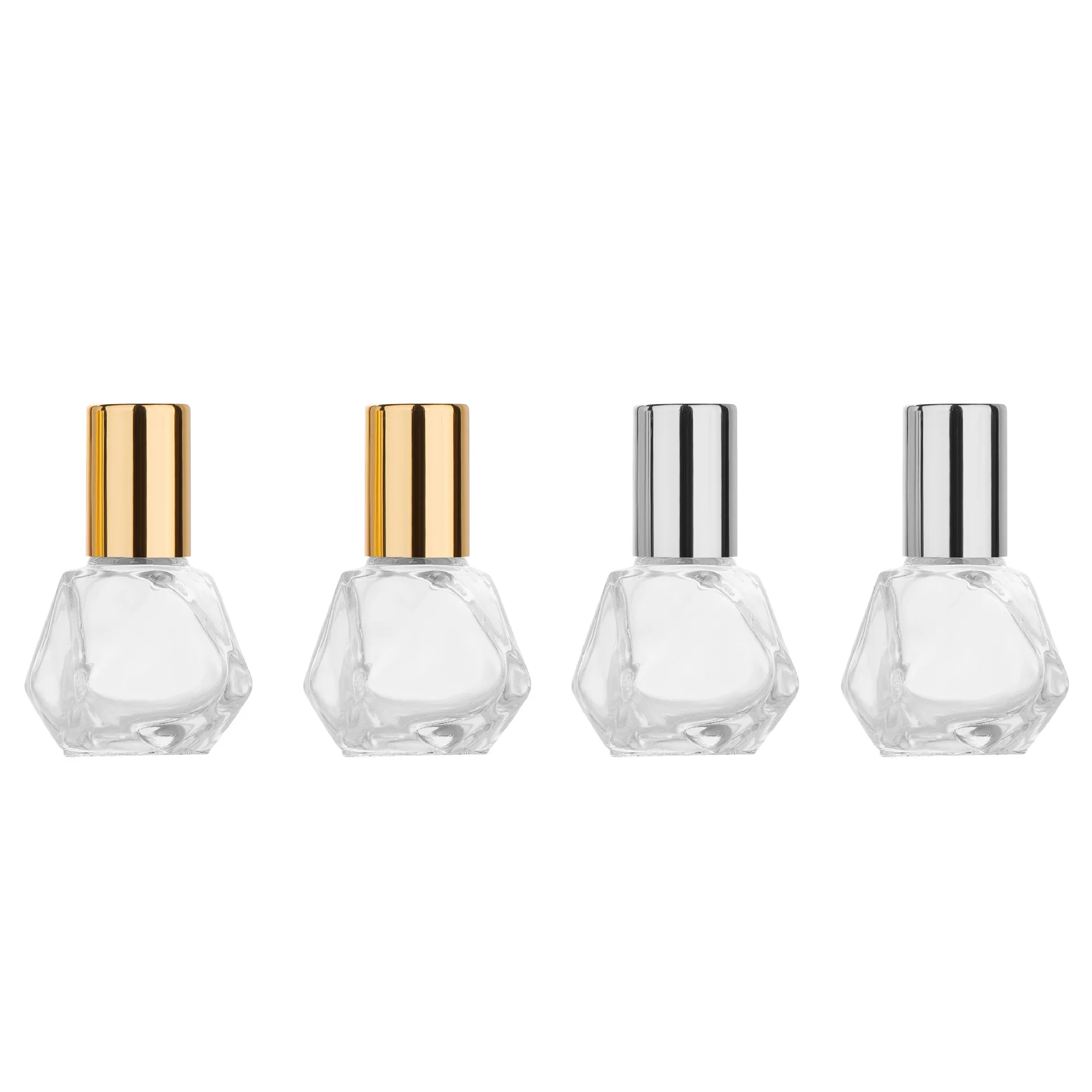 

5ml(1/6oz) Shaped Glass Roller Bottle For Essential Oils,Mini Glass Bottles With Stainless Steel Roller Balls,Aromatherapy