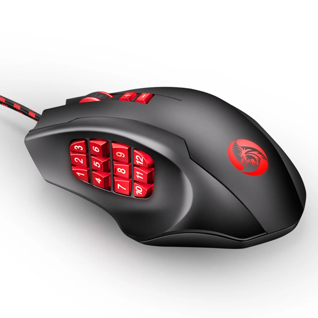 17 teclas laterais programando o mouse mecânico rgb retroiluminado