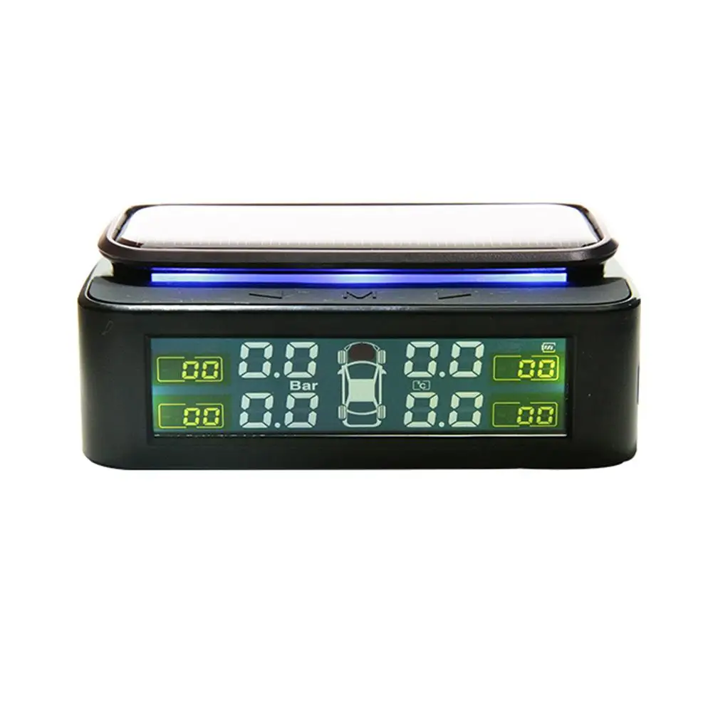 Car TPMS Tire Pressure Monitoring System Solar Power Digital LCD Display Auto Tyre Security Alarm Systems | Автомобили и