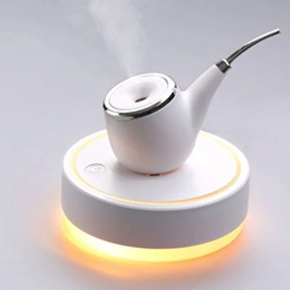 Günstig Mini Tabak Rohr Form Luftbefeuchter LED Licht USB Ultraschall Aroma Luftbefeuchter DC 5V Hause Auto Aromatherapie Diffusor