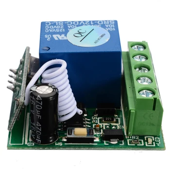 

10A 1 Channel 433HZ Remote Control Receiver RF Wireless Relay Switch DC12V For DIY Integrated Circuits Part MAYITR