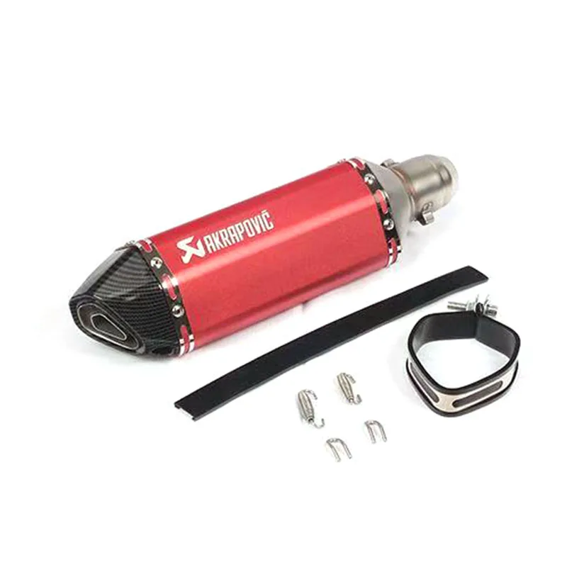 36-51 мм Универсальный мотоцикл Akrapovic выхлопная Модифицированная глушитель труба скутер питбайк грязь Мотокросс для Yamaha R1 ER6N CBR250R - Цвет: Синий