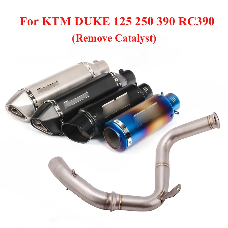 

Motorcycle Exhaust Silencer Modified Escape 51mm Slip on Connect Link Tube for KTM DUKE 125 250 390 RC390 DUKE 2017 2018 2019