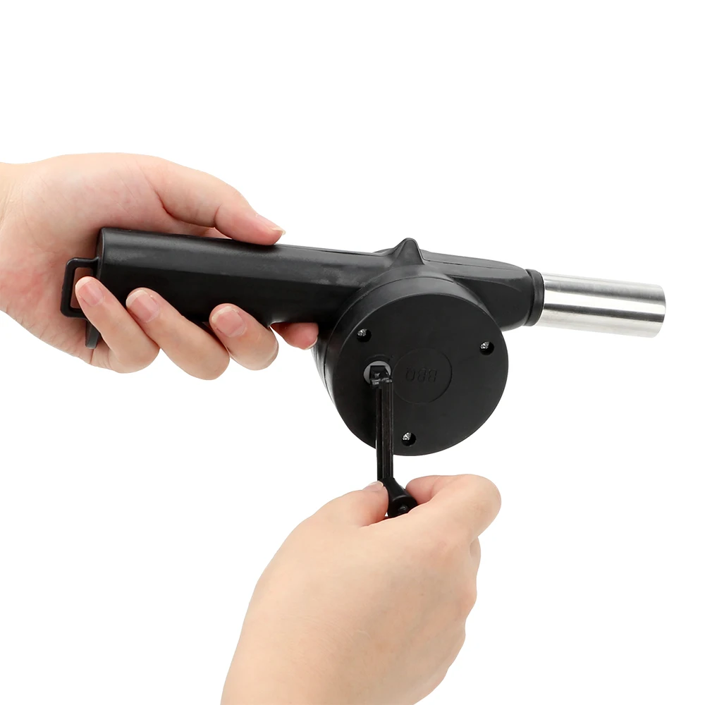 Smoker Accessories Smoker Accessory Picnic Camping Accessories BBQ Tools Portable Barbecue Fan Hand-cranked Air Blower Fire Bellows
