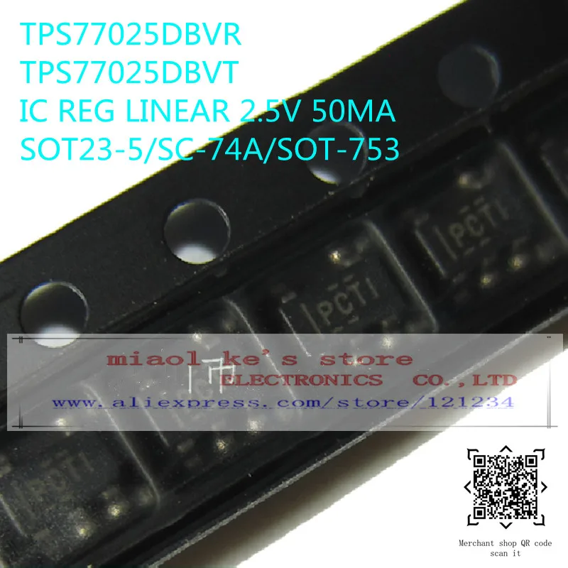 [10 шт.] TPS77015DBVR TPS77018DBVR TPS77025DBVR TPS77028DBVR TPS77030DBVR TPS77033DBVR TPS77050DBVR IC REG LINEAR 50MA SOT23 5|Диоды| |