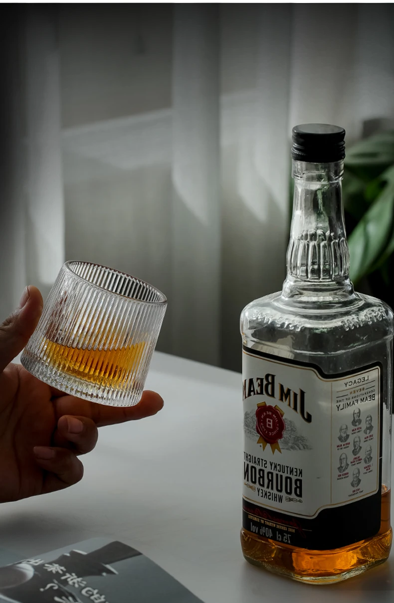 Japanese Old Fashioned Spin Tops Tumbler Whiskey Glasses Thick Crystal