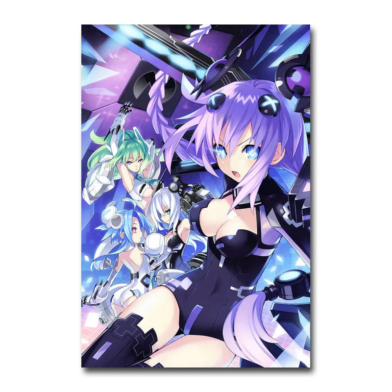 Шелковая или печать на холсте Нептун Hyperdimension Neptunia игры постер 13x20 24x36 дюймов для