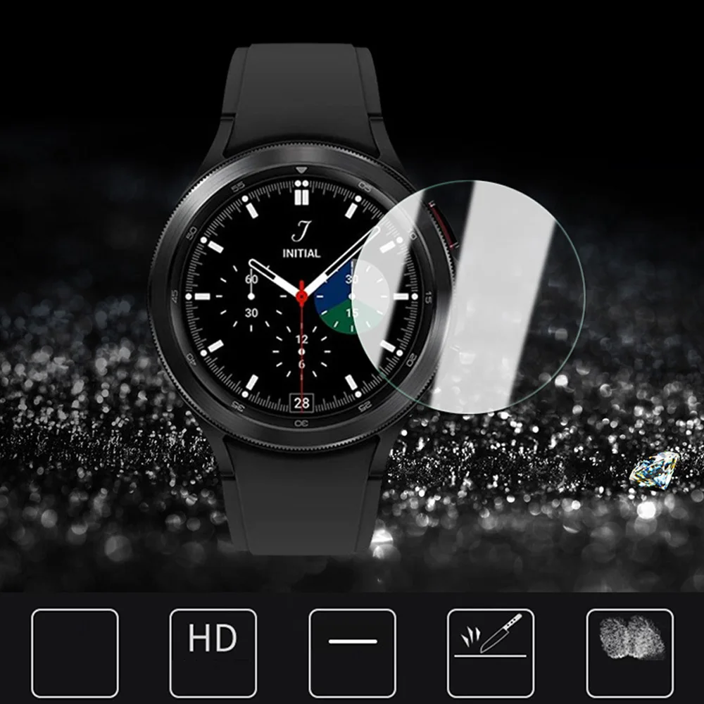 4 шт. 9H HD закаленное стекло для Samsung galaxy watch 40 мм 44 Классическая 42 46 Защитная пленка