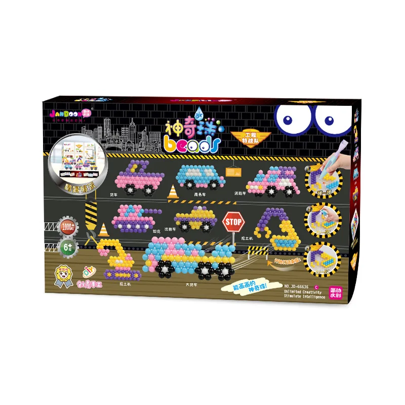

Jane Dynamic Creative Magic Beads Traffic Series Water Spouting Fog Self-Adhesive Magic Beads Color CHILDREN'S Puzzle Educationa