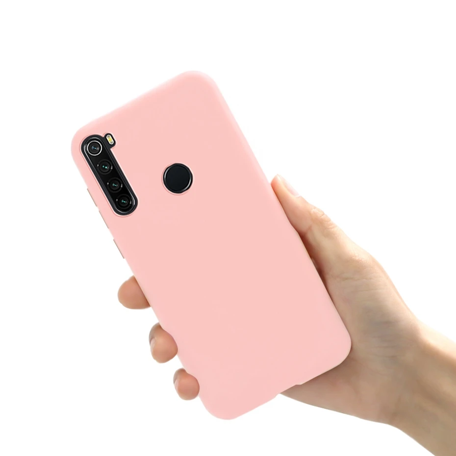 Чехол для Xiaomi Redmi note 8 t, мягкий силиконовый чехол из ТПУ для телефона Xiaomi Redmi note8t note 8 t 8 t pro, чехол Fundas Coque Bumper 6,3 - Цвет: Light Pink