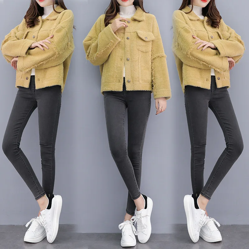 

Water Mink Cashmere Short Jacket Women's 2019 Autumn And Winter New Style Korean-style Sable Fur Cardigan Small Fragrant Ventila