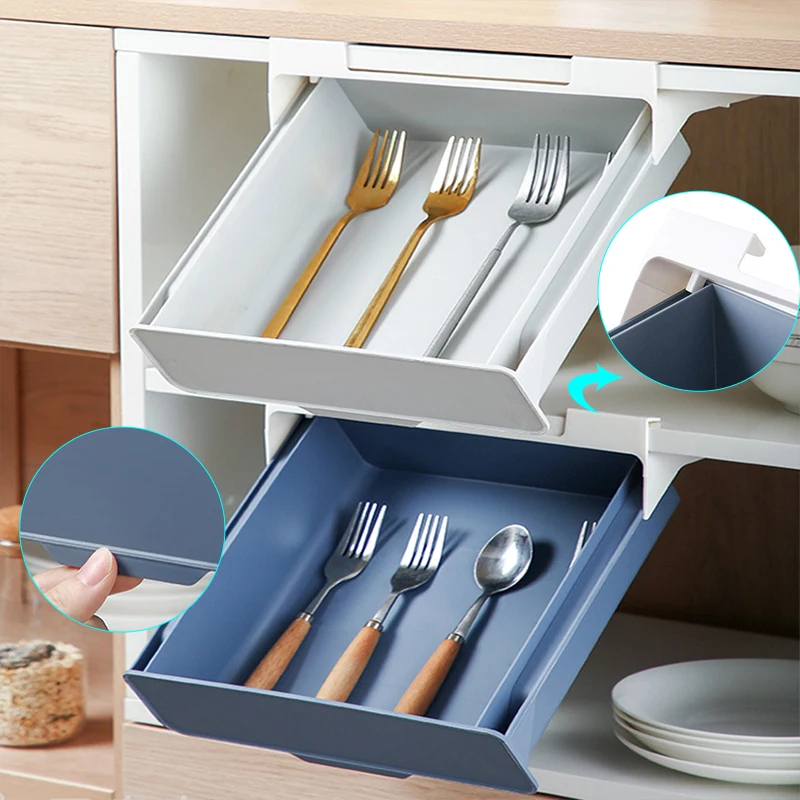 Hidden Storage Drawer Under Table Storage Box Table Hanging Storage Box Pen Stationery Storage