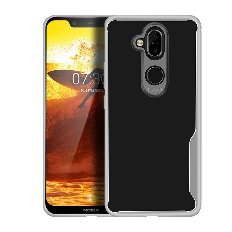 ETIMGA чехол для Nokia для детей возрастом 2, 3, 5, 6, 7, 8, 1X7X6X3X71 6,1 2,2 3,1 3,2 4,2 5,1 7,1 8,1 плюс Чехол HD прозрачный резиновый чехол-накладка - Цвет: White