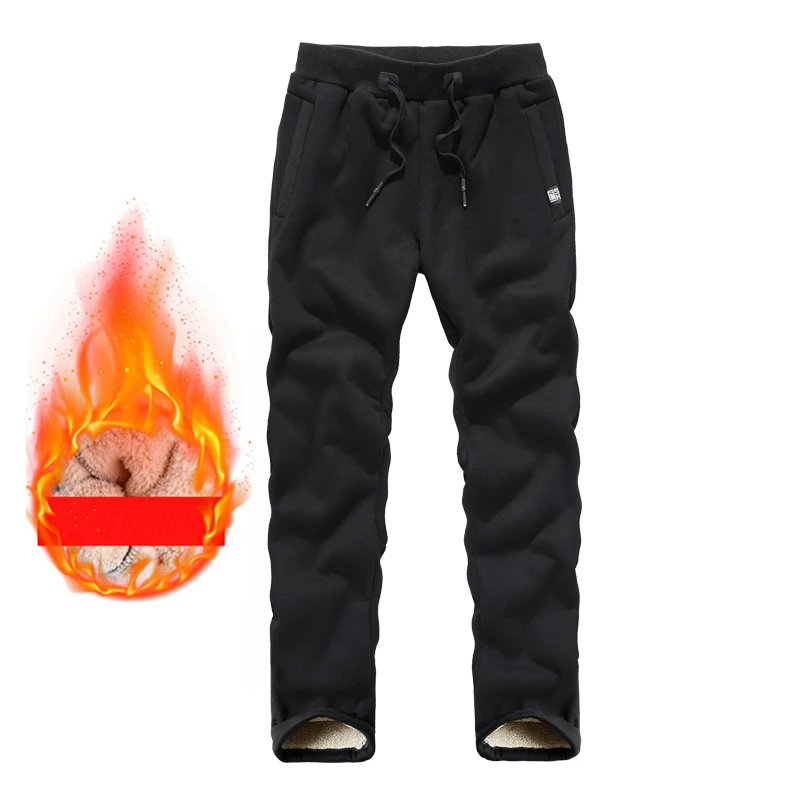 Мужские зимние теплые плюшевые брюки мужские брюки Модные мужские плюшевые размеры Pantalon Hombre Дамские Брюки с кулиской спортивные штаны L-8XL