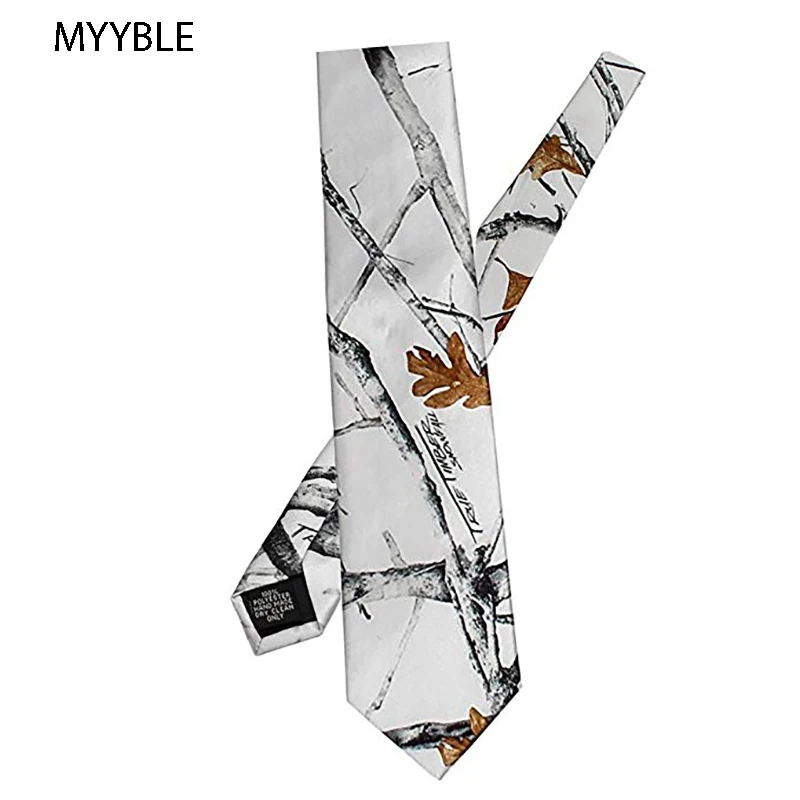 MYYBLE 2023 wedding Mens New Camo Neckties Skinny Slim Camouflage Neck Ties for Hunting Casual