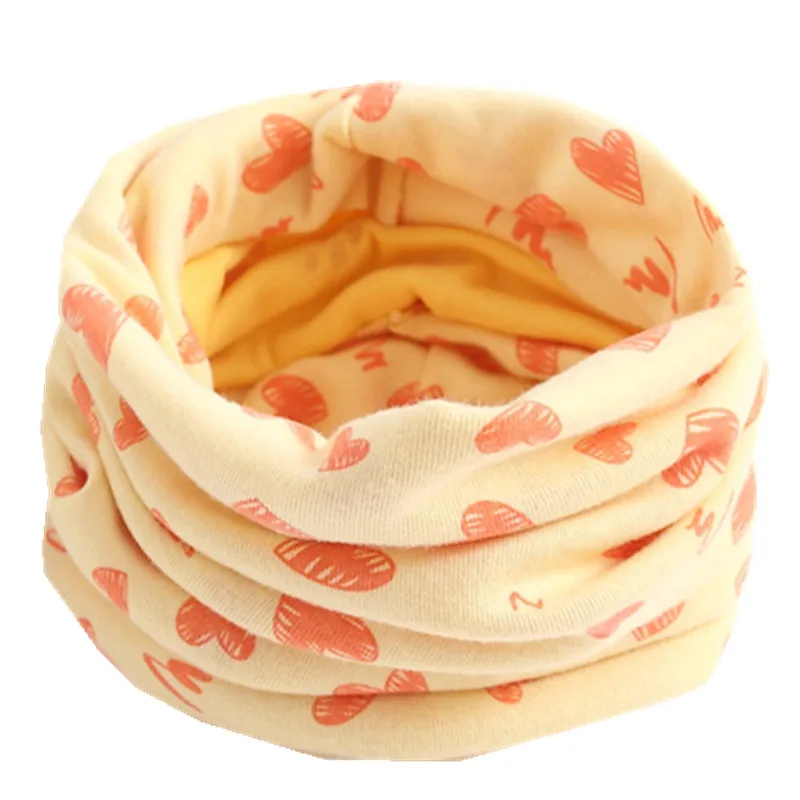 heart yellow Модный детский шарф, хлопковый детский шарф, нагрудник для мальчика, осенне-зимний шарф для девочки, детский шарф, шарф, реквизит для фотосессии - Цвет: heart yellow