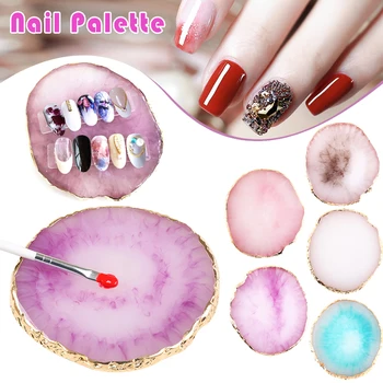 

Resin Nail Art Palette Gel Nail Polish Drawing Holder Shelf Color Paint Palette DIY Nail Art Display Plate MH88