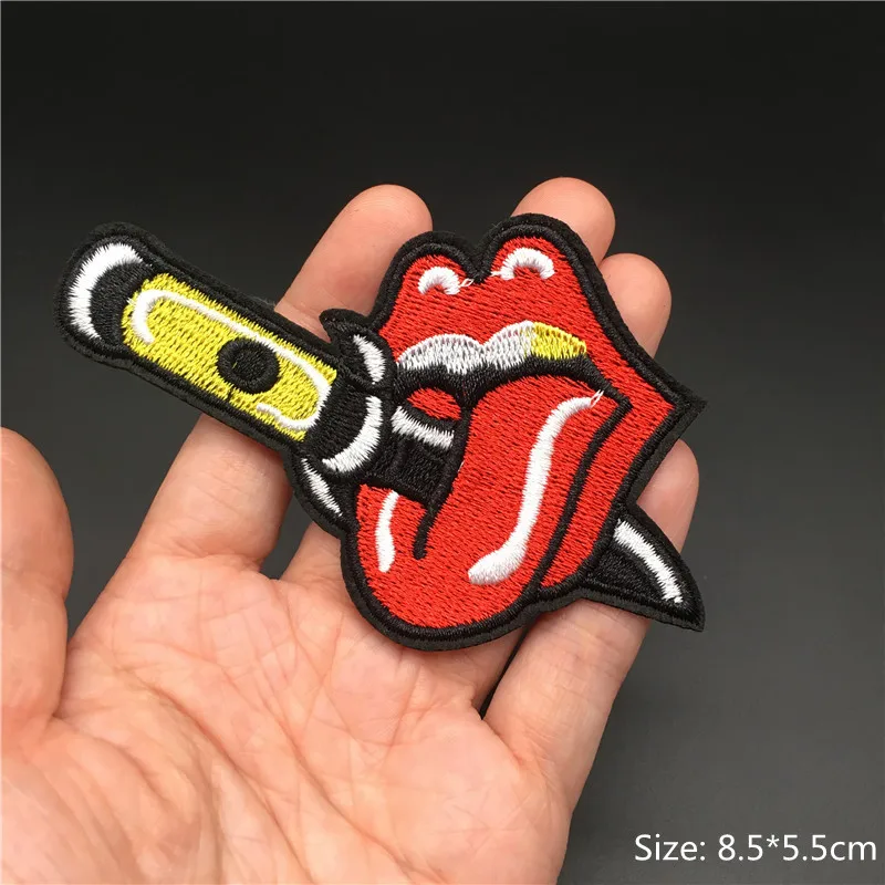 Band Rock Clothes Badges Iron On Patches Appliques Embroidered Music Punk Stripes for Clothes Jacket Jeans Diy Decoration 