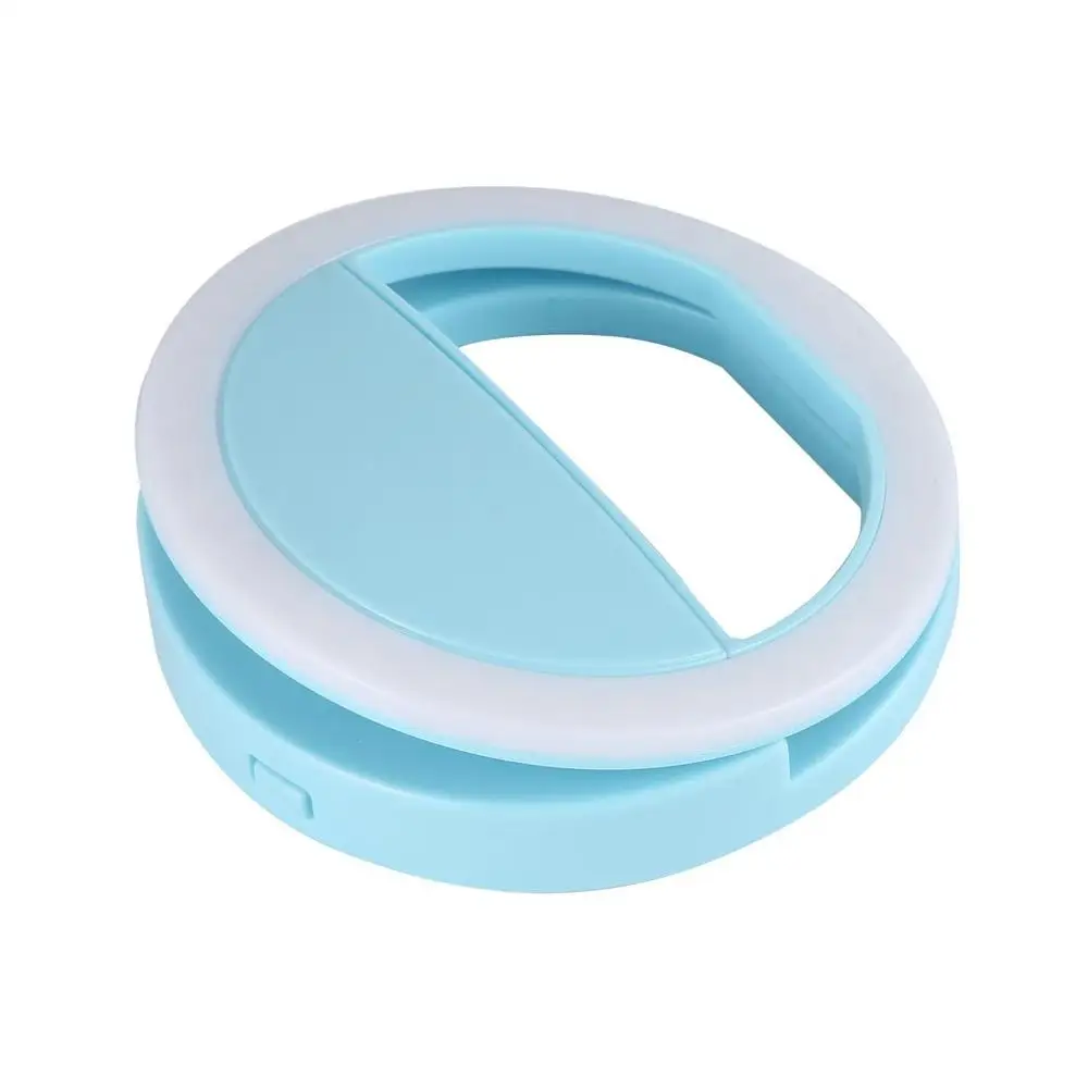 Blue 36LEDS Универсальный светодиодный кольцевой светильник для селфи, портативный мобильный телефон, 36 светодиодный S, лампа для селфи, светящаяся кольцевая клипса для iPhone 8, 7, 6 Plus, samsung - Цвет: Blue 36LEDS