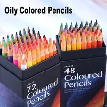 Crayons de couleur à l'huile professionnels 12/18/24/36/48/72 couleurs, ensemble de poignées hexagonales en bois, peinture d'artiste, dessin, croquis, Design artistique