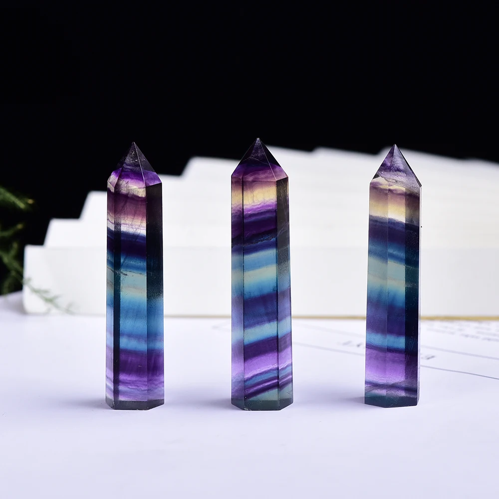 1pc 50-60mm Natural crystal Hexagonal Column Crystal Point Healing Wand Mineral Stone Study Room Decoration Craft 1pc 50-60mm Natural crystal Hexagonal Column Crystal Point Healing Wand Mineral Stone Study Room Decoration Craft