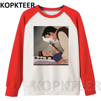 

Women Harajuku Hoodie Snow White Whipping Cream Aesthetic White Graphic Hoodies Korean Clothes Plus Size Streetwear Kawaii Tops