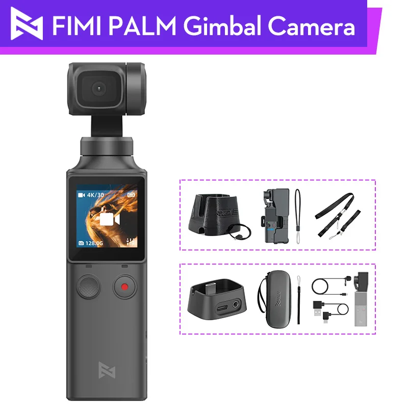 3 осевой карданный стабилизатор для камеры FIMI PALM 4K HD широкий угол обзора 128 ° умный
