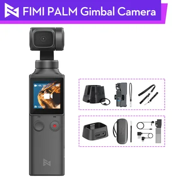 

FIMI PALM 3-Axis 4K HD Handheld Gimbal Camera Stabilizer 128° Wide Angle Smart Track Built-in Wi-Fi Charging Base Adaptor Cable