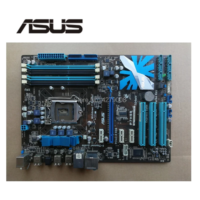 

For ASUS P7H55 Desktop Motherboard H55 Socket LGA 1156 i3 i5 i7 DDR3 16G ATX Used Mainboard