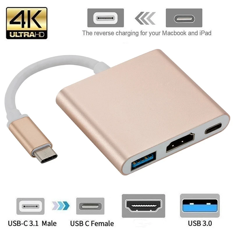 Док-станция USB-C/HDMI Thunderbolt 3 4K поддержка режима Samsung Dex PD для MacBook Pro Air | Электроника