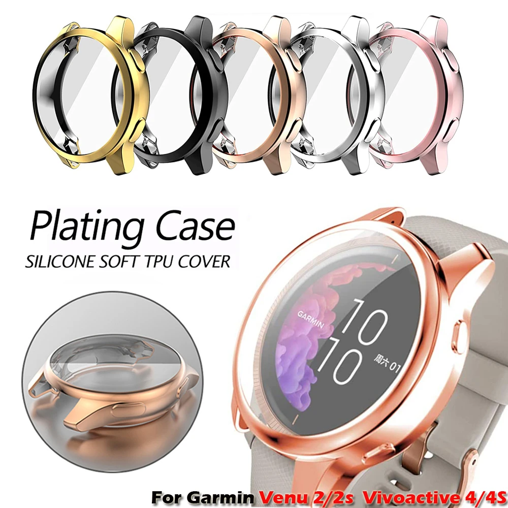 for Garmin Venu 2 Case Cover - Full Coverage TPU Protective Case Cover for Garmin  Venu 2/Garmin Vivoactive 
