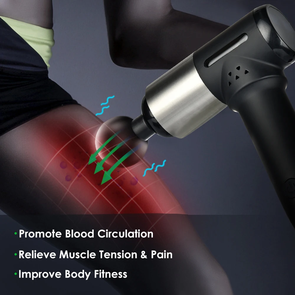 

Touch Screen Massage Gun Lcd Display Deep Tissue Muscle Massage Relieve Muscle Pain Tension Help Relieve Body Massage Shaping