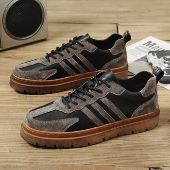 

Ozhouzhan MEN'S Shoes Autumn a Pedal Small Shoes Male Korean-style Fat Sports Casual Board Shoes Men Trendy Shoes