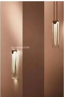 

Led creative Nordic designer post-modern model room simple personality Crystal high-end Italian Milan wall lamp chandelier
