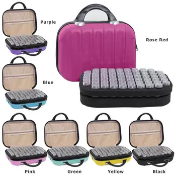 

132 Bottles Diamond Painting Storage Box Bead Container Embroidery Handbag Diamond Bead Organizer Case