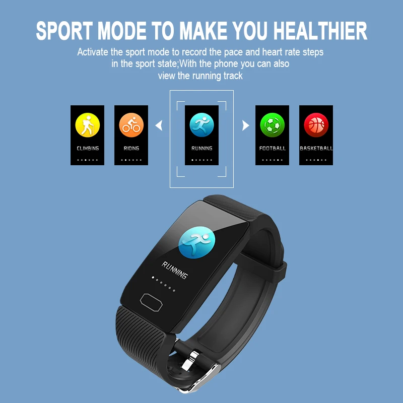 Ручные умные браслеты для здоровья монитор сердечного ритма фитнес-трекер для мужчин wo мужские часы кровяного давления водонепроницаемый спортивный умный Браслет Q1