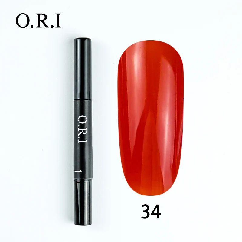 ORI 3 в 1 лак для ногтей ручка один шаг дизайн ногтей Гель-лак Гибридный 36 цветов легко использовать УФ Гель-лак для ногтей Отмачивание Гель-лак для ногтей - Цвет: 34