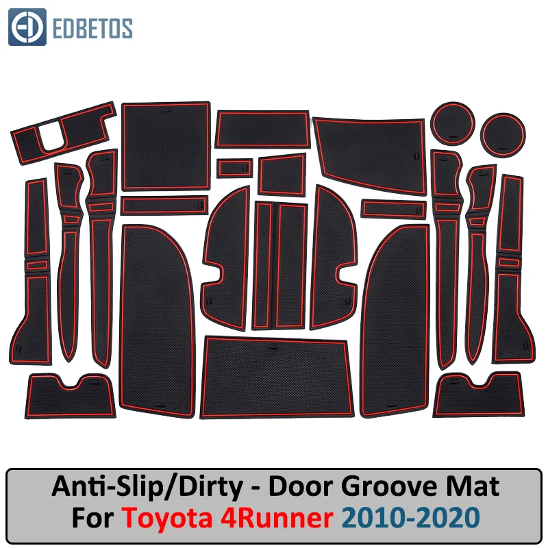 

Door Groove Mat For TOYOTA 4Runner Accessories 2010-2018 4 Runner Anti-Slip Mat Gate Slot Coaster Anti-Dirty Mat Car Interiors